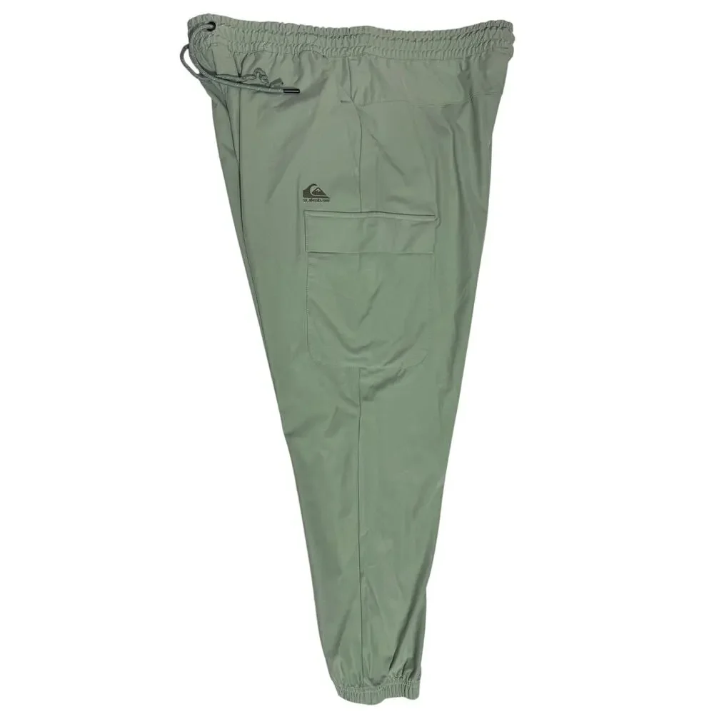 Quiksilver Men's Green Jogger Sweatpants Drawstring Pockets XL